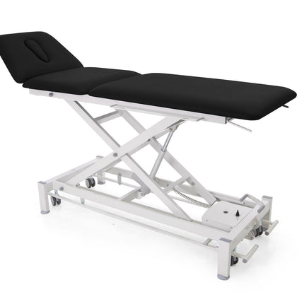 Chattanooga Galaxy 3-section hi-lo treatment table in black upholstery