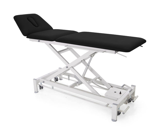 Chattanooga Galaxy 3-section hi-lo treatment table in black upholstery