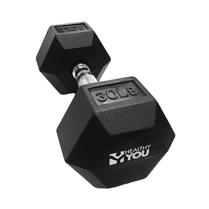 Healthy You Rubber Hexagon Dumbbell with Chrome Handle