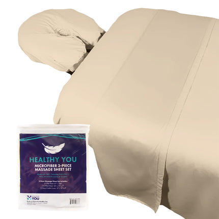 Healthy You Microfiber 3-Piece Massage Table Sheet Set