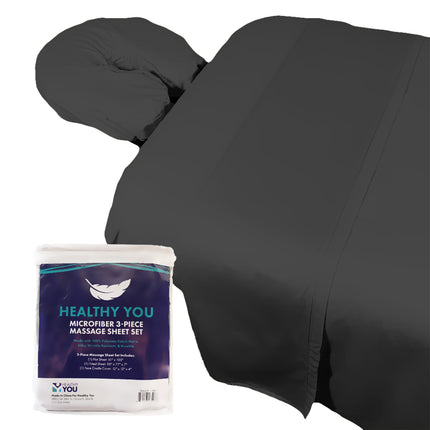 Healthy You Microfiber 3-Piece Massage Table Sheet Set