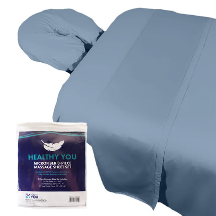 Healthy You Microfiber 3-Piece Massage Table Sheet Set