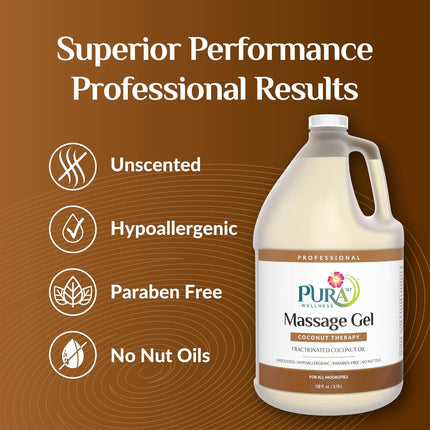 PURA 1ST Wellness Professional Coconut Therapy Massage Gel