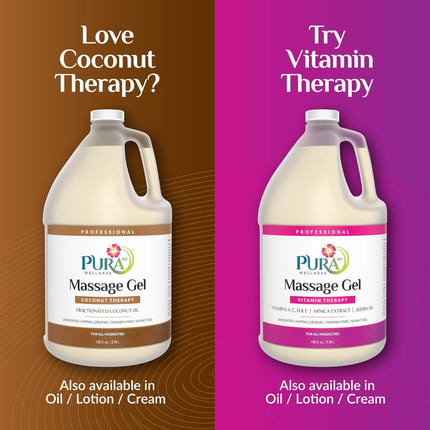 PURA 1ST Wellness Professional Coconut Therapy Massage Gel