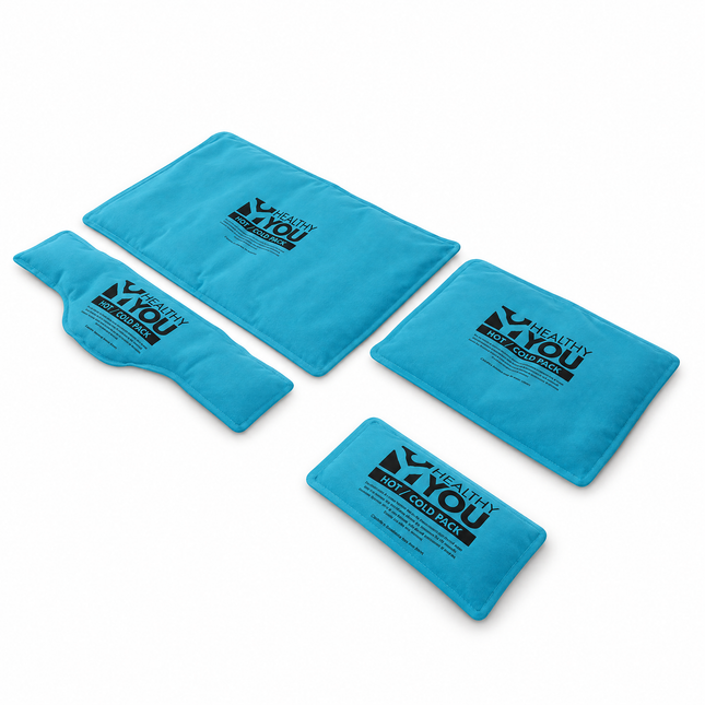 Healthy You economy reusable hot/cold packs set: Medium, Standard, Cervical and Oversize