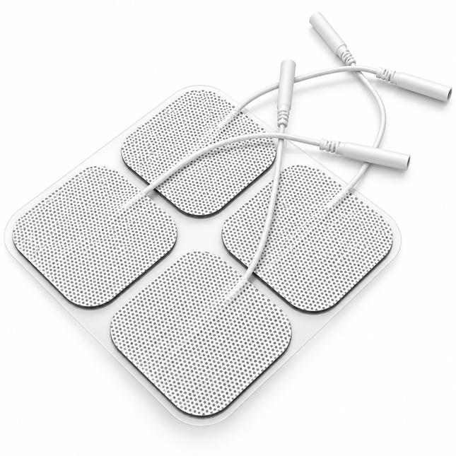 2 inch square cloth TENS/EMS electrodes, 4 pack