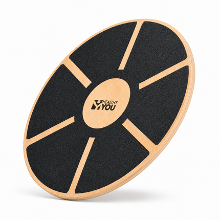 Healthy You Round Wooden Wobble Balance Board Trainer for Physical Therapy
