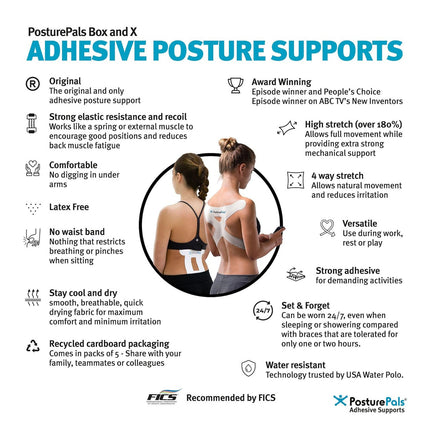 Dynamic Tape Posture Pals Adhesive Biomechanical Tape Supports