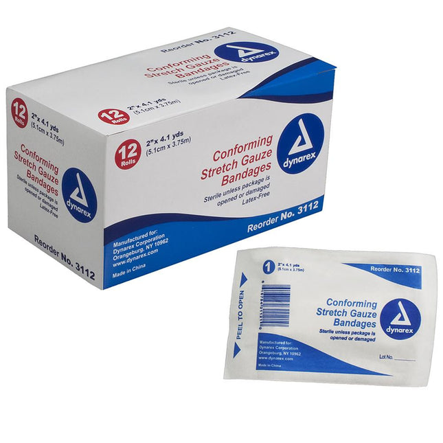 Stretch Gauze Bandage Roll Sterile 2" x 4.1 yds