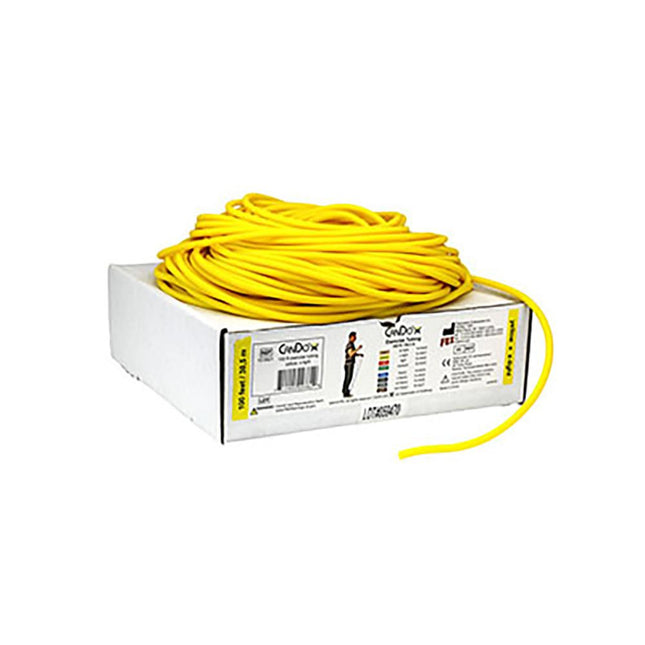 Cando Low Powder Exercise Tubing 100' Yellow X-Light