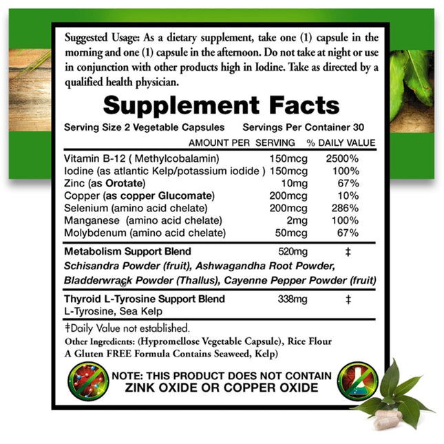 Chiropractor's Blend Thyroid Support Body Lean XL 60 Capsules