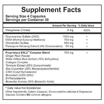 Chiropractor's Blend Joint Relief EXL 2 120 Capsules