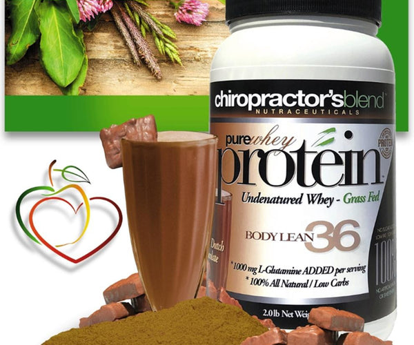 Chiropractor's Blend Pure Whey Protein Body Lean 36 Chocolate 1.7 lbs Healthy You Chiropractor's Blend Pure Whey Protein Body Lean 36 Chocolate 1.7 lbs Healthy You