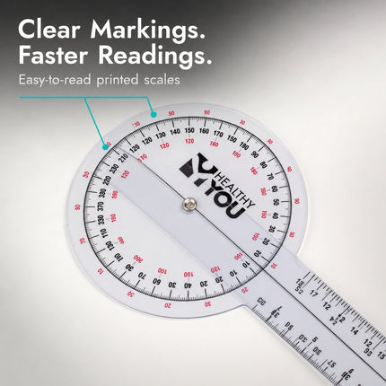 Healthy You 12" Goniometer 360 Degree
