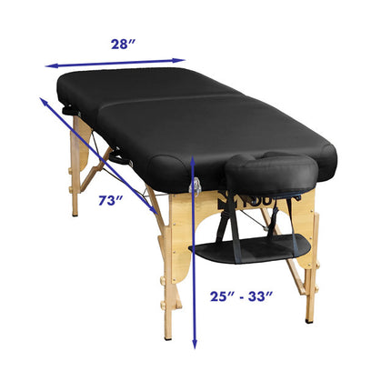 Healthy You Professional Portable Massage Table Package with Luxury Face Cushion