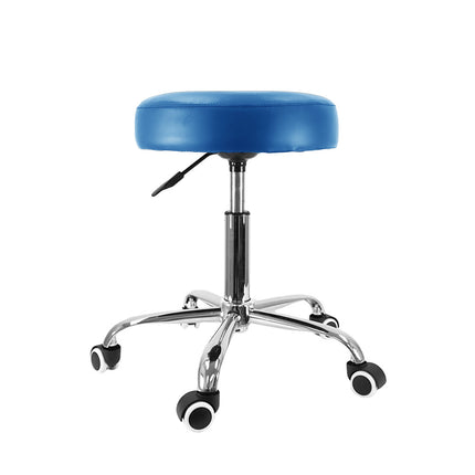 Healthy You Medical / Office Adjustable Rolling Pneumatic Stool Chrome Base and Wheels