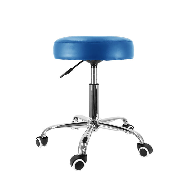 Healthy You Medical / Office Adjustable Rolling Pneumatic Stool Chrome Base and Wheels