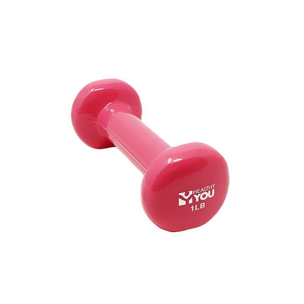 Healthy You Vinyl Coated Dumbbell / Small Hand Weight 1 lb Pink