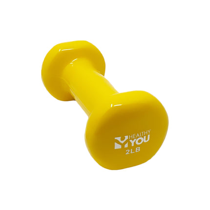 Healthy You Vinyl Coated Dumbbell / Small Hand Weight for Home Workouts and Fitness