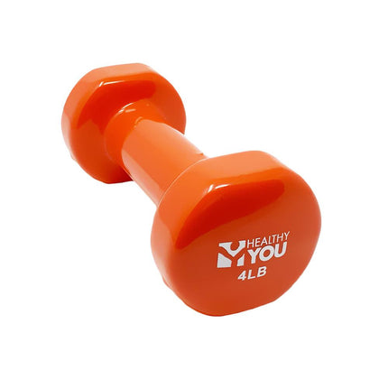 Healthy You Vinyl Coated Dumbbell / Small Hand Weigh 4 lbs  Orange