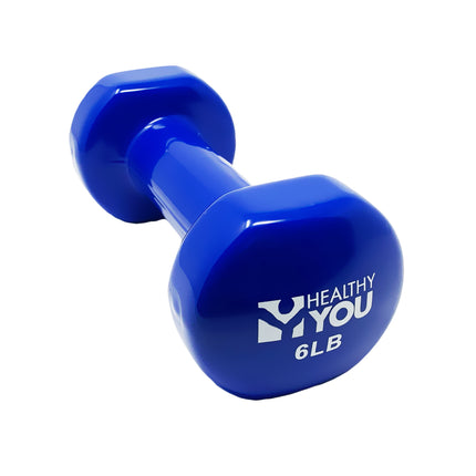 Healthy You Vinyl Coated Dumbbell / Small Hand Weight for Home Workouts and Fitness