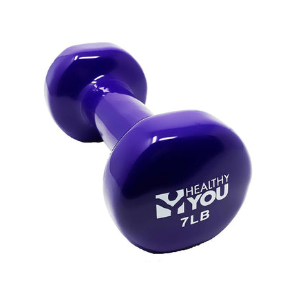 Healthy You Vinyl Coated Dumbbell / Small Hand Weight 7 lb Purple