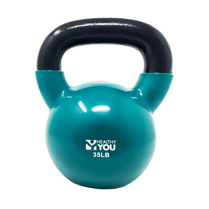 Healthy You Vinyl Coated Kettlebell 35 lb Dark Green