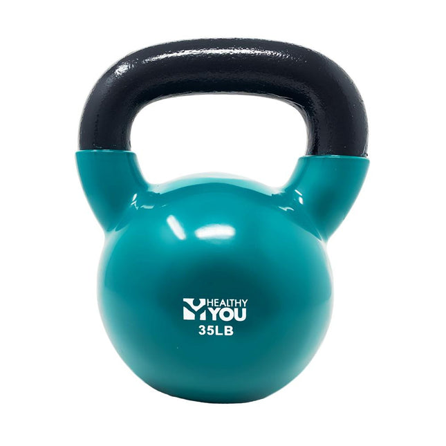 Healthy You Vinyl Coated Kettlebell 35 lb Dark Green