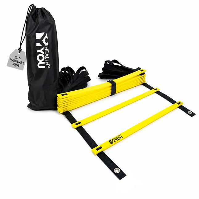 Healthy You Agility Speed Training Ladder for Footwork Exercises 20 ft  / 11 Rungs
