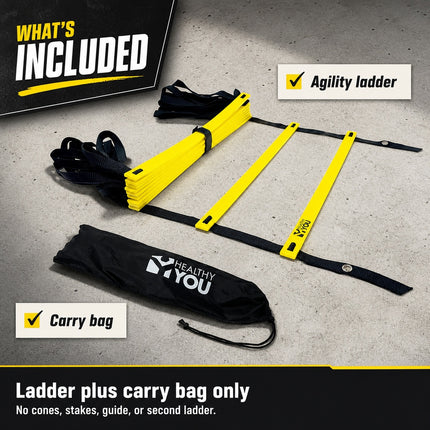 Healthy You Agility Speed Training Ladder for Footwork Exercises 20 ft  / 11 Rungs