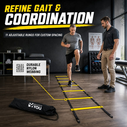 Healthy You Agility Speed Training Ladder for Footwork Exercises 20 ft  / 11 Rungs