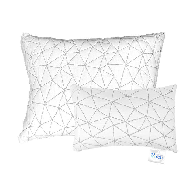 Healthy You Premium Adjustable Loft Foam/Fiber Mix Pillow Standard with FREE Travel Size Pillow