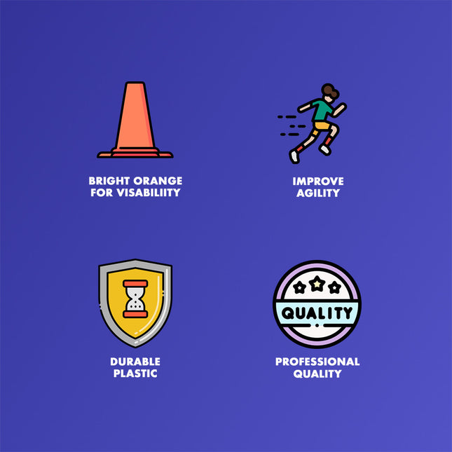 Healthy You Agility Speed Training Cone 6" for Footwork Exercises