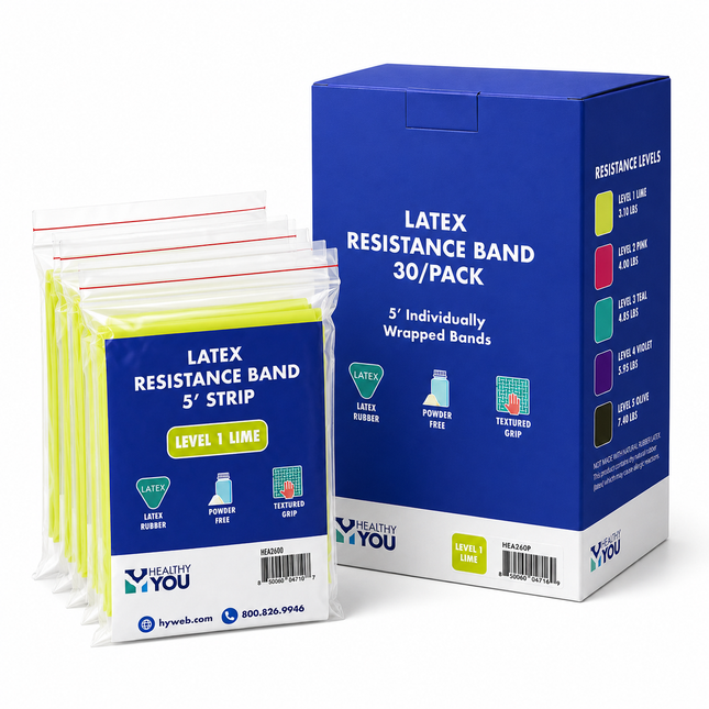 Healthy You Latex Resistance Band 5' Band 30/Pack v2