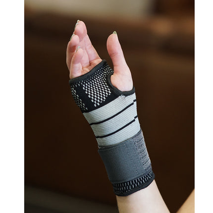 Healthy You Wrist Brace / Compression Fit Support Sleeve with Stabilizer Gel Pads and Strap