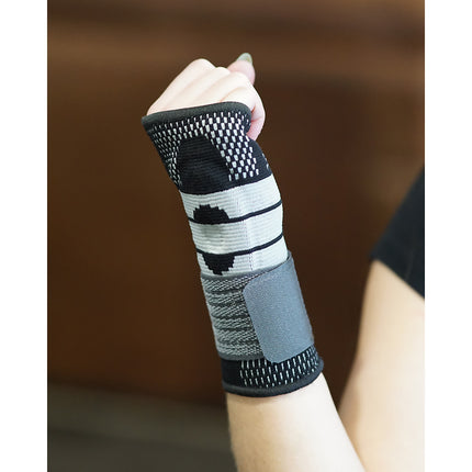 Healthy You Wrist Brace / Compression Fit Support Sleeve with Stabilizer Gel Pads and Strap