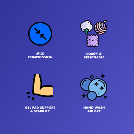 Healthy You Elbow Brace / Compression Fit Support Sleeve with Stabilizer Gel Pads