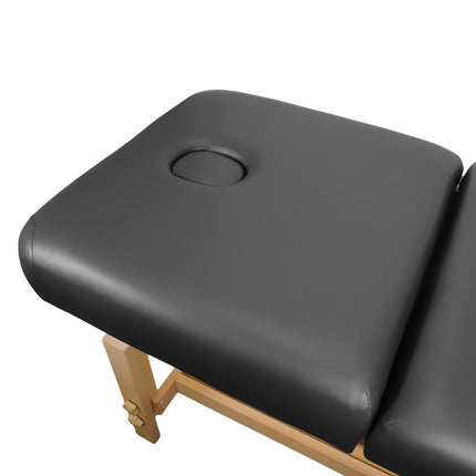 Healthy You Stationary Massage Table with Lift Back, Nose Hole, And Shelf