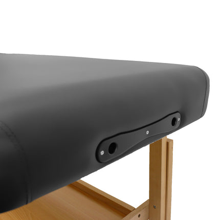 Healthy You Stationary Massage Table with Lift Back, Nose Hole, And Shelf