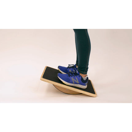 Healthy You Wooden Rocker Balance Board 17.5" Physical Therapy and Standing Desk Trainer
