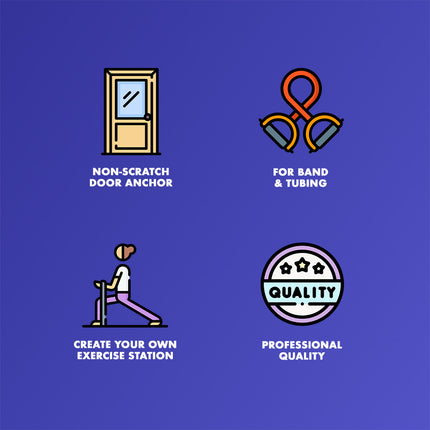 Healthy You Band / Tubing Security Loop Door Anchor - 5/Pack