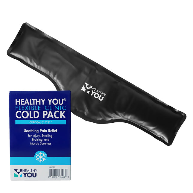 Healthy You Flexible Clinic Cold Pack Cervical 6" x 21" Bulk Case 10/Pack