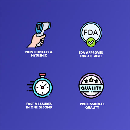 Infrared No Contact / Touch Forehead Thermometer Adults and Kids (d)
