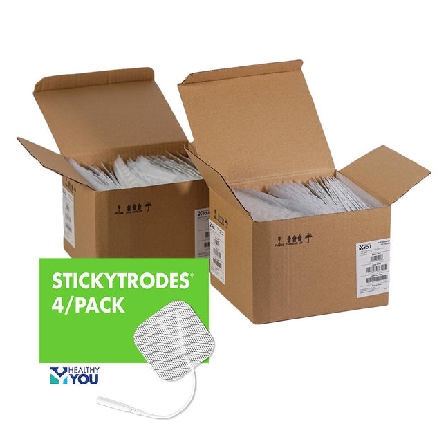 StickyTrodes Electrodes 4/Pack - Cloth, 2" Square Bulk 100/Case