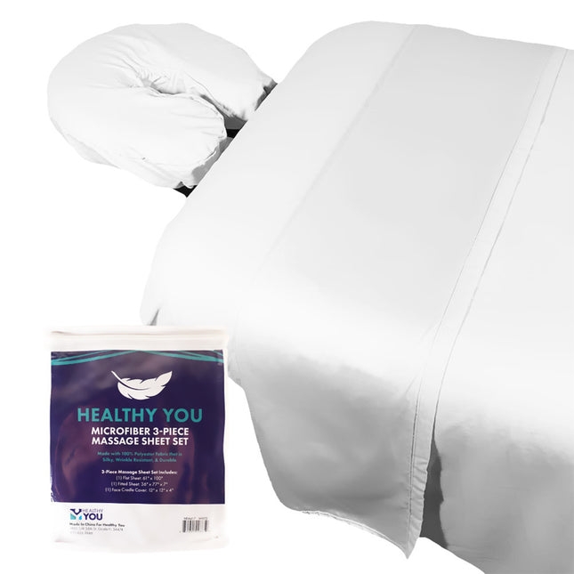 Healthy You Microfiber 3-Piece Massage Table Sheet Set