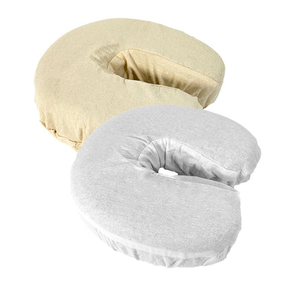Healthy You Reusable 100% Cotton Flannel Massage Face Cradle Cover - Natural Bulk Case 10/Pack