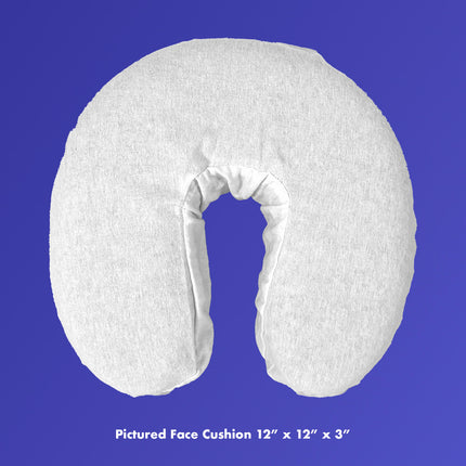 Healthy You Reusable 100% Cotton Flannel Massage Face Cradle Cover - White Bulk Case 10/Pack