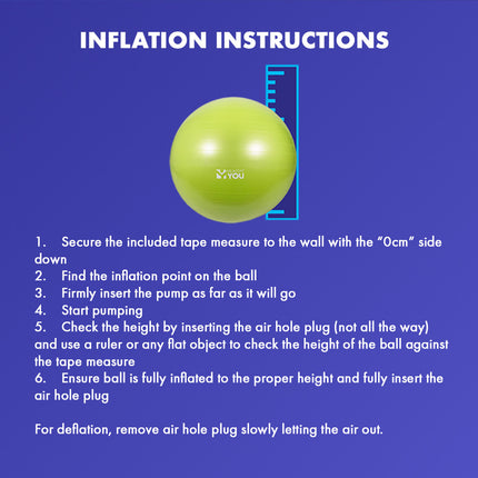 Healthy You Inflatable Anti Burst Therapy Exercise Balls