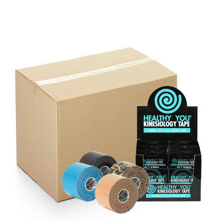 Healthy You Kinesiology Tape - 2" x 16.4', Multi Color Bulk Case 24/Pack