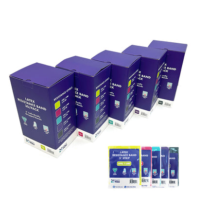 Healthy You Latex Resistance Band 5' Band 30/Pack v2